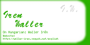 iren waller business card